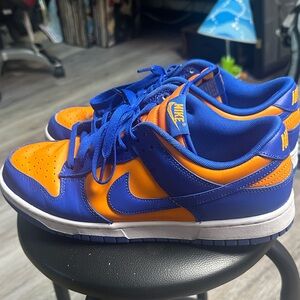 Nike Dunks Low Retro “Knicks” Royal Blue and Bright Orange Sneakers